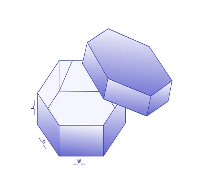 Hexagon Two Piece Boxes